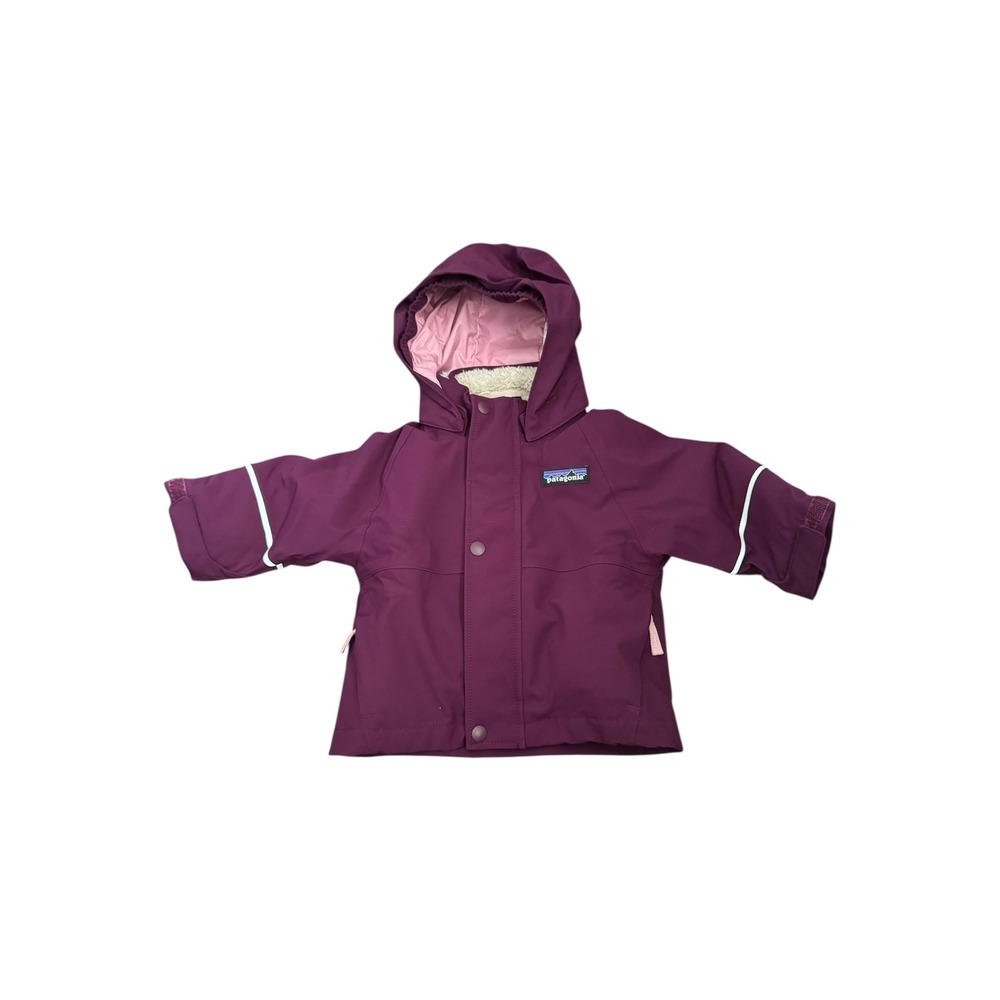 Patagonia Kids' Purple Hooded Jacket with Pink Lining